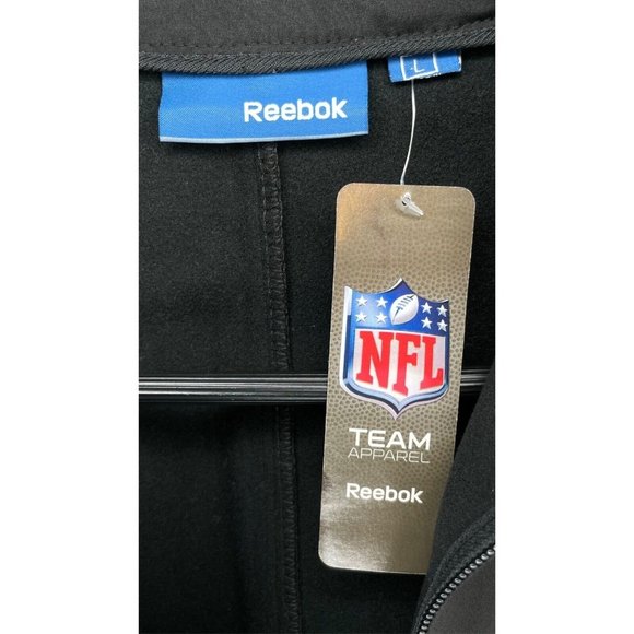 NWT Atlanta Falcons NFL Reebok Men’s Large Black Full Zip Soft Shell Jacket - Picture 6 of 6